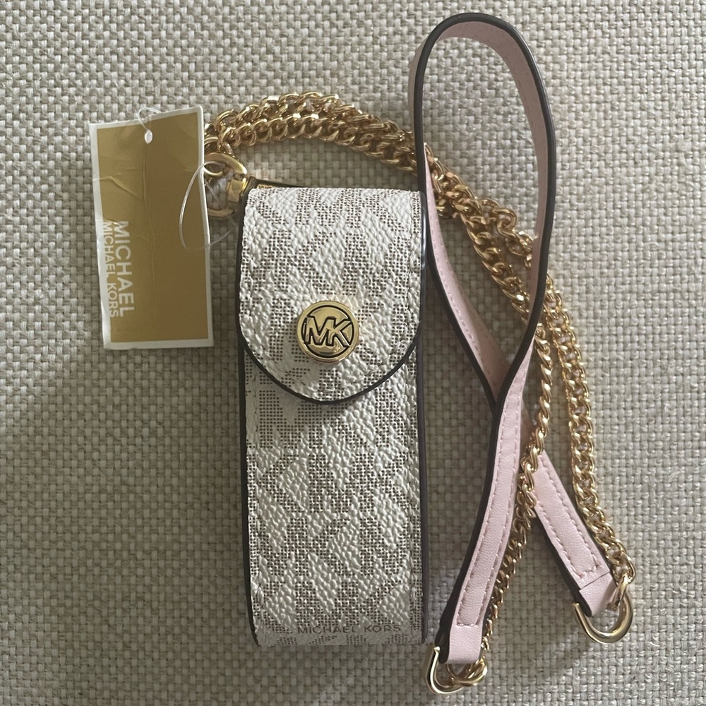 NWT MK Lipstick case with strap